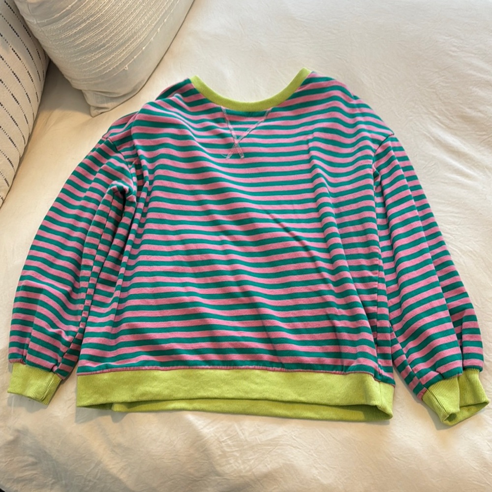 Striped Green and Pink Sweater